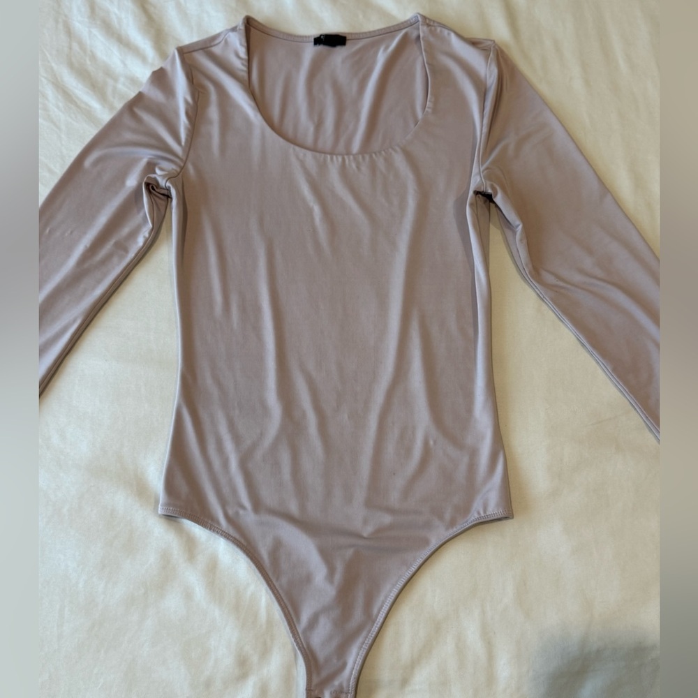 Express Women's Long Sleeve Bodysuit - Taupe